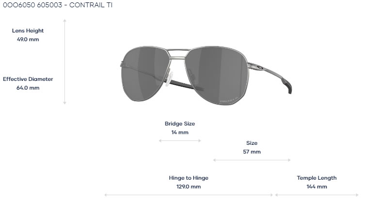 Oakley Contrail (OO6050) Medidas